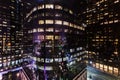 Corporate Buildings at Night Royalty Free Stock Photo