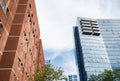 Corporate buildings and high rises in downtown Boston, the Seaport District. Royalty Free Stock Photo