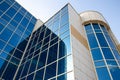 Corporate buildings, modern office building with glass windows and blue sky in the morning. High-rise, skyscrapers with Royalty Free Stock Photo