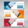 Corporate business banner template, horizontal advertising business banner