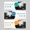 Corporate business banner template, horizontal advertising business banner layout template flat design set , clean abstract cover