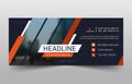 Corporate business banner template, horizontal advertising business banner layout template sign set , clean abstract cover header