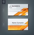 Corporate business card. Personal name card design template. Royalty Free Stock Photo