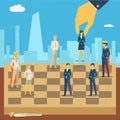 Corporate business chess design vector illustration