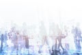 Corporate business company background, abstract crowd of people Royalty Free Stock Photo