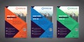 Corporate Business Flyer Design Template with 3 Various Options. Vector Illustration.