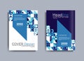 Geometric Corporate Business Flyer poster brochure cover design layout background, vector template in A4 size Royalty Free Stock Photo