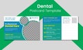 Corporate business healthcare dental postcard template.