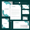 Corporate Business Identity template design stationery Vector abstract  background with memo Gift Items Color promotional souvenir Royalty Free Stock Photo