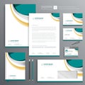 Corporate Business Identity template design stationery Vector abstract  background with memo Gift Items Color promotional souvenir Royalty Free Stock Photo