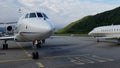 Corporate business jets on the tarmac Royalty Free Stock Photo