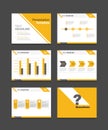 Corporate business presentation template set.powerpoint template design backgrounds Royalty Free Stock Photo