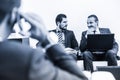 Corporate business team and manager at business meeting. Royalty Free Stock Photo