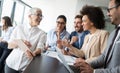 Corporate business team and manager in a meeting Royalty Free Stock Photo