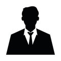 Corporate businessman silhouette, leadership