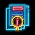 corporate compliance policy neon glow icon illustration