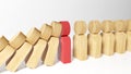 Corporate Crisis: Overcoming the Domino Effect with Strategic Leadership Royalty Free Stock Photo