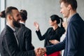 Corporate culture business etiquette handshake