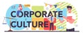 Corporate culture typographic header. Corporate relations. Business ethics. Royalty Free Stock Photo