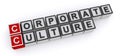 Corporate culture word blocks Royalty Free Stock Photo