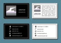 Corporate design business card set two-color vector Royalty Free Stock Photo