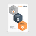 Corporate design of paper flier or brochure cover