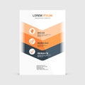 Corporate design of paper flier or brochure cover