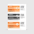 Corporate design of paper flier or brochure cover Royalty Free Stock Photo