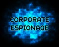 Corporate Espionage Covert Cyber Hacking 2d Illustration