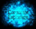 Corporate Espionage Covert Cyber Hacking 2d Illustration