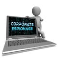 Corporate Espionage Covert Cyber Hacking 3d Rendering