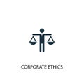 Corporate ethics icon. Simple element