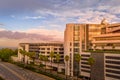 Corporate and financial offices in Sandton Johannesburg Gauteng South Africa at sunset