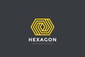 Corporate geometric abstract Logo Linear Hexagon