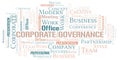 Corporate Governance vector word cloud, made with text only. Royalty Free Stock Photo