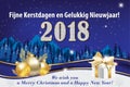 Happy New Year written in Dutch an English Royalty Free Stock Photo