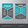 Corporate hexagonal brochure flyer design layout template in A4