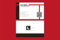 Corporate horizontal business card design