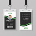 Corporate ID Card Template with Green Details