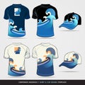 Corporate Identity Business Set. T-shirt and cap Design Template Royalty Free Stock Photo