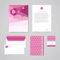 Corporate identity design template. Documentation for business (folder, letterhead, envelope, notebook and business card).