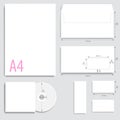 Corporate identity. Envelope paper, business cards, CD