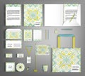 Corporate Identity set with with ethno pattern. Royalty Free Stock Photo