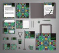 Corporate Identity set with ethno pattern. Royalty Free Stock Photo