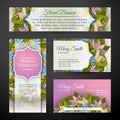 Corporate Identity Set of Floral Templates