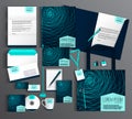 Corporate Identity. Set with modern abstract pattern.