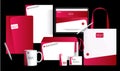 Fully print ready size of complete corporate identity branding stationary set. Royalty Free Stock Photo