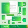 Corporate identity template, natural eco-friendly style