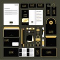 Corporate identity template set. Business mock-up LUX Royalty Free Stock Photo