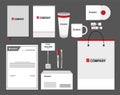 Corporate identity template set. Business stationery mock-up with logo. Branding design. Royalty Free Stock Photo